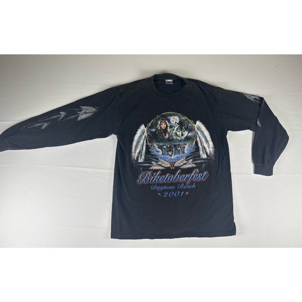 Vintage Daytona Bike Week 2001 T-shirt Men’s M Wolf Dreamcatcher Biker Tee